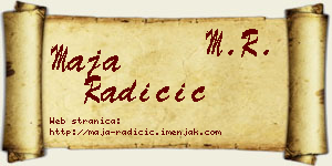 Maja Radičić vizit kartica